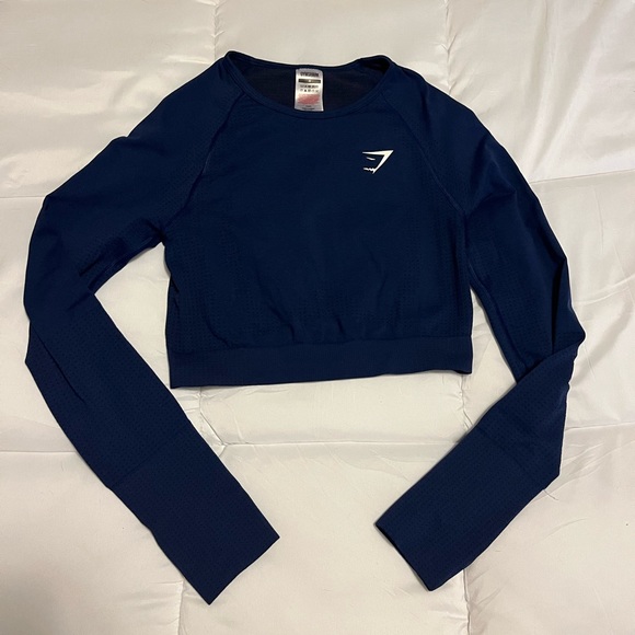 Gymshark Tops Gently Used Blue Gymshark Vital Seamless Long Sleeve